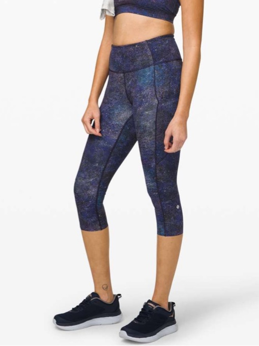 Lululemon Fast Free High-Rise Crop II *Non-Reflective Polar Lights Blue Multi 10